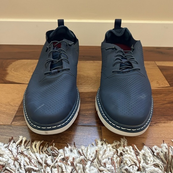 Stacy Adams Navy Blue Lace Up Dress Shoes Size 11 - Picture 1 of 8